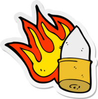 sticker of a cartoon bullet png