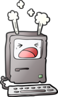 cartoon overheating computer png