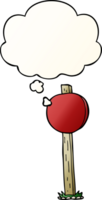 dessin animé signe Publier avec pensée bulle dans lisse pente style png