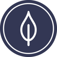 Naturel feuille circulaire icône symbole png