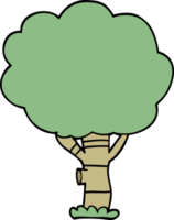 árbol de garabato de dibujos animados png