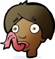 cartoon head sticking out tongue png