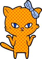 simpatico gatto cartone animato png