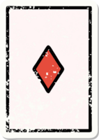 distressed sticker tattoo in traditional style of the ace of diamonds png