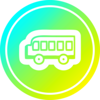 Schule Bus kreisförmig Symbol mit cool Gradient Fertig png