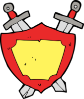 cartoon shield and swords png