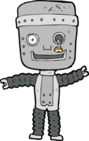 lustiger roboter der karikatur png