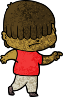 cartoon boy with untidy hair png