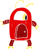 tecknad utomjordisk robot png