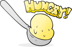 drawn cartoon scoop of ice cream png