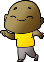 cartoon happy bald man png