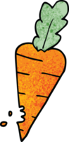 cartoon doodle carrot with bite marks png