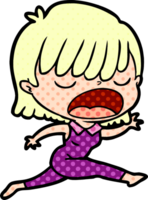 cartoon woman talking loudly png