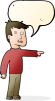 cartoon pointing man with speech bubble png