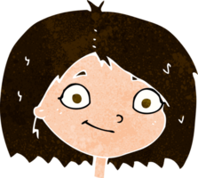 cartoon happy female face png