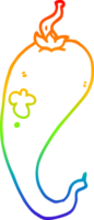 arco Iris gradiente linha desenhando do uma desenho animado Pimenta Pimenta png