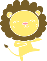 flat color style cartoon lion png