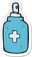 sticker of a cartoon antiseptic spray png