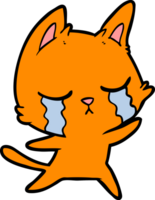 crying cartoon cat png