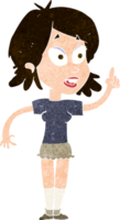 mulher de desenho animado fazendo pergunta png