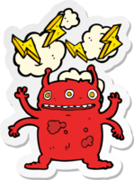 sticker of a cartoon space alien png