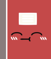 plat Couleur rétro dessin animé de une carnet png