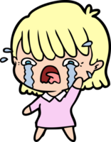 cartoon girl crying png