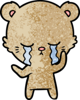 crying cartoon bear png