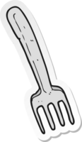 sticker of a cartoon fork png