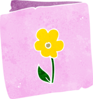 cartone animato fiore saluto carta png