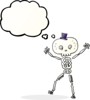 drawn thought bubble cartoon dancing skeleton png