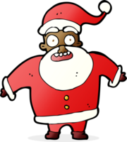 cartoon shocked santa claus png