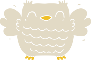 hibou de dessin animé de style plat couleur png