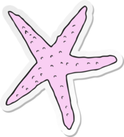 sticker of a cartoon starfish png