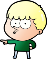 cartoon pointing boy png