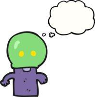 drawn thought bubble cartoon little alien png