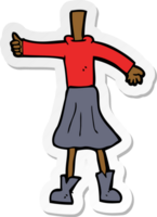 sticker of a cartoon female body png