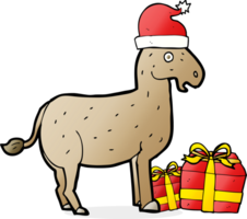 burro de navidad de dibujos animados png