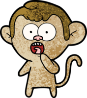 cartoon shocked monkey png