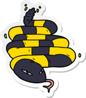 sticker of a cartoon poisonous snake png