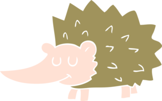 flache Farbillustration des Igels png