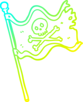 cold gradient line drawing of a pirate flag png