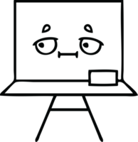 line drawing cartoon of a chalkboard png