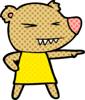 pointing bear cartoon png