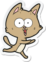 sticker van een grappige cartoonkat png