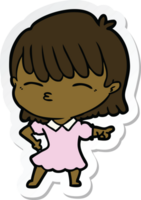 sticker of a cartoon woman png