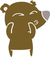 flat color style cartoon whistling bear png