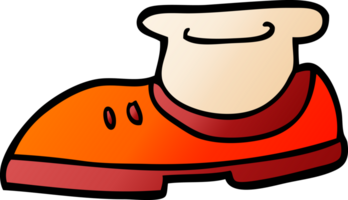 cartoon doodle of a shoe and sock png