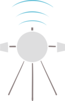 plat Couleur rétro dessin animé de une Satellite png