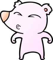 cartoon whistling bear png